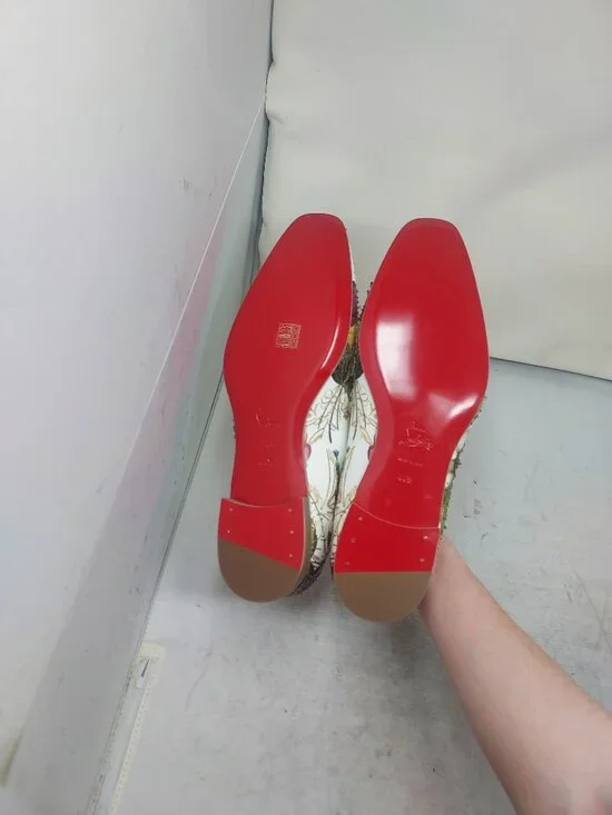 Christian Louboutin MENS White Dandyswing Floral Loafer - Picture 2 of 11